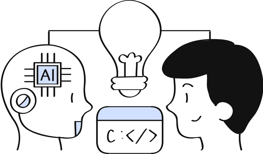 Illustration of AI matching jobs